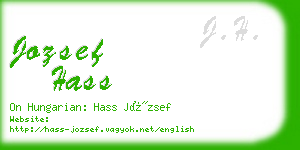 jozsef hass business card